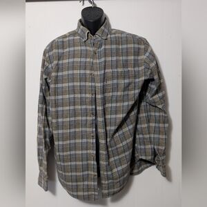 Men's Woolrich Flannel Shirt Multicolor Cotton Plaid Long Sleeve Gorpcore Size L